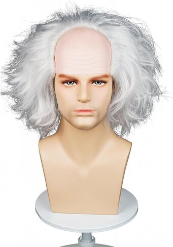 Black Wig with Bun for Women, 17.7 Inch Medium Long Straight Black Bride Goth Wig with Bangs Bun + Wig Cap for Halloween Costume Party Cosplay in Saudi Arabia