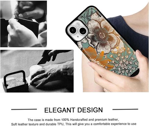 حافظة محفظة لهاتف iPhone 14 مع حامل بطاقة، حافظة قابلة للطي من جلد البولي يوريثان [3 فتحات] غطاء جيب بإبزيم مغناطيسي لهاتف iPhone 14 (أزهار الطيور) in Kuwait