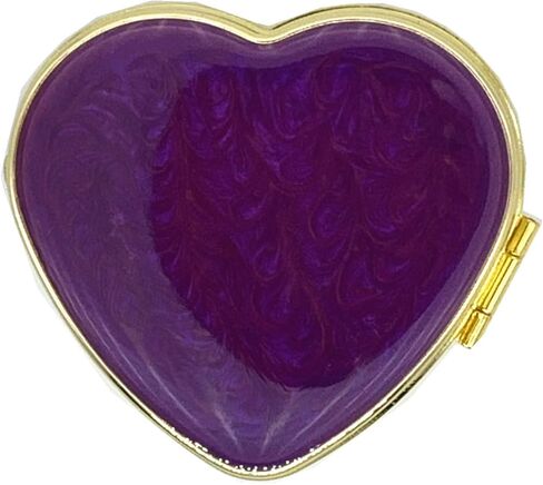 AmyZone Metal Pill Organizer Vintage Portable Compact Pill Box Pill Casefor Purse/Pocket to Contain Vitamins/Tylenol/Fish Oil/Supplements/Meds/Tablet (Happy Pills-Love Heart) in Saudi Arabia