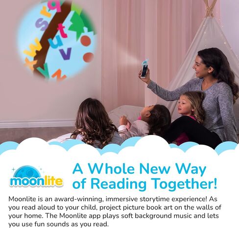 Moonlite Storytime Storytime Reels، مجموعة 3 قصص، الأسد الملك، 101 كلب مرقش، مولان، قصص رقمية لجهاز العرض، هدايا التعلم المبكر للأطفال الصغار من عمر سنة فما فوق in Kuwait