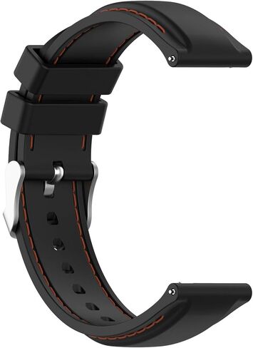 LOKEKE for TicWatch Pro 3 Replacement Wrist Band - 22MM Replacement Silicone Wrist Watch Band Strap For TicWatch Pro 3/3 LTE(Silicone Black) in Kuwait