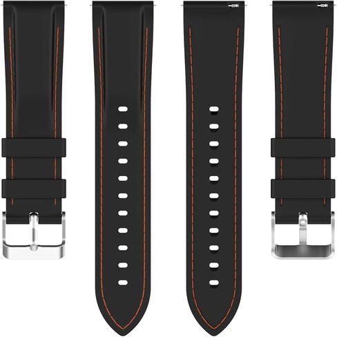 LOKEKE for TicWatch Pro 3 Replacement Wrist Band - 22MM Replacement Silicone Wrist Watch Band Strap For TicWatch Pro 3/3 LTE(Silicone Black) in Kuwait