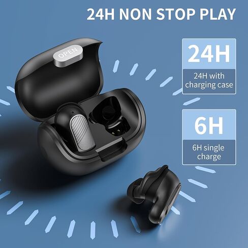 سماعات أذن لاسلكية حقيقية من BUGANI، سماعات أذن بلوتوث مع باس عميق، سماعات أذن ENC لإلغاء الضوضاء مع وقت تشغيل 24 ساعة، شحن سريع، بلوتوث 5.3، مقاومة للماء IPX6، ملاءمة آمنة للعمل الرياضي in Kuwait