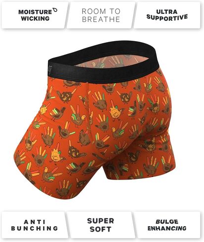 Shinesty Hammock Support Pouch Underwear For Men | Mens Underwear Boxer Briefs with Fly | US Large 3 Pack Hot Dog/Mascot/Tux in Kuwait