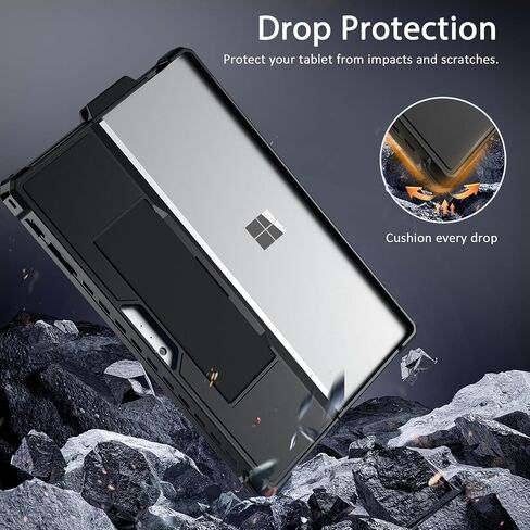 حافظة TiMOVO لجهاز Microsoft Surface Pro 7 / Pro 7 Plus/Pro 6 / Pro 5 / Pro 4 / Pro LTE، حافظة حماية متينة مع حامل قلم وحزام يد مرن، متوافقة مع لوحة مفاتيح نوع الغطاء in Saudi Arabia