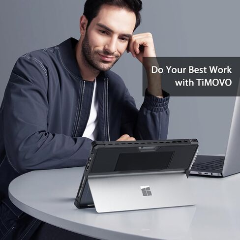حافظة TiMOVO لجهاز Microsoft Surface Pro 7 / Pro 7 Plus/Pro 6 / Pro 5 / Pro 4 / Pro LTE، حافظة حماية متينة مع حامل قلم وحزام يد مرن، متوافقة مع لوحة مفاتيح نوع الغطاء in Saudi Arabia