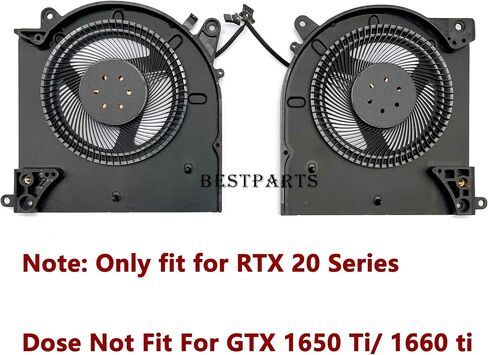 قطعة بديلة جديدة لمروحة تبريد وحدة المعالجة المركزية + وحدة معالجة الرسومات من BestParts لجهاز Dell Alienware M15 R3 (سلسلة RTX 20)، P/N: 0D1X38 0TG9V0 in Saudi Arabia