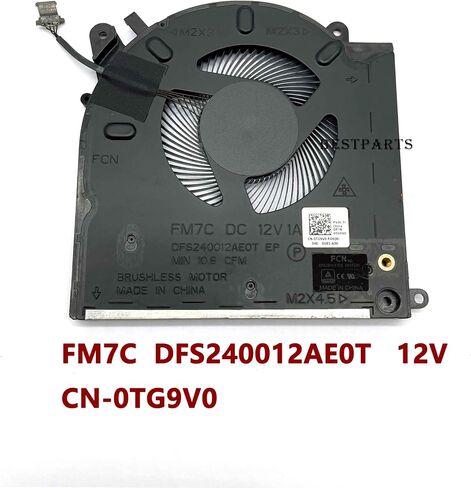 قطعة بديلة جديدة لمروحة تبريد وحدة المعالجة المركزية + وحدة معالجة الرسومات من BestParts لجهاز Dell Alienware M15 R3 (سلسلة RTX 20)، P/N: 0D1X38 0TG9V0 in Saudi Arabia