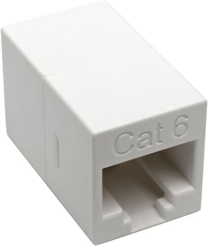 Tripp Lite Cat6 Gigabit Ethernet Straight-Through Modular In-Line Coupler Compact RJ45 White F/F TAA (N234-001-WH) in Saudi Arabia