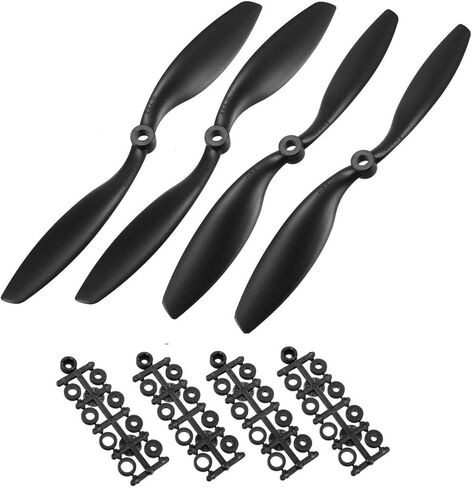 TOP-VIGOR 8pcs CW CCW RC Propellers 9047 9 x 4.7 Inch 2-Vane Fixed-Wing RC Vehicle Propellers Replacement for RC Airplane with Adapter Rings Nylon Red, 4CW+4CCW in Saudi Arabia