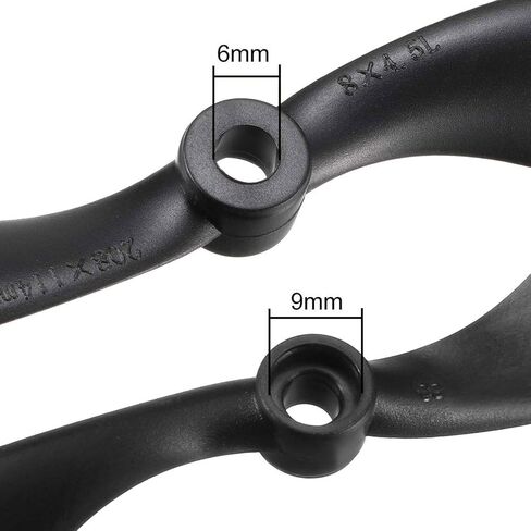 TOP-VIGOR 8pcs CW CCW RC Propellers 9047 9 x 4.7 Inch 2-Vane Fixed-Wing RC Vehicle Propellers Replacement for RC Airplane with Adapter Rings Nylon Red, 4CW+4CCW in Saudi Arabia