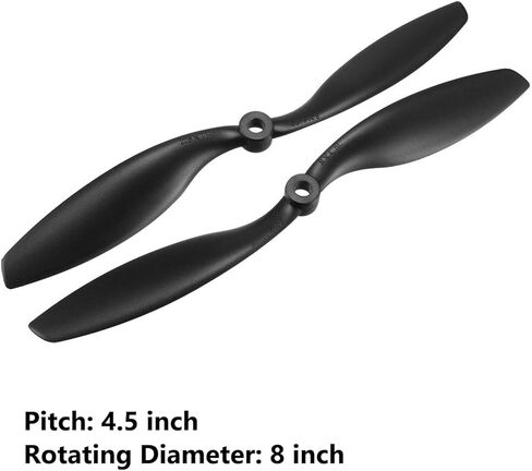 TOP-VIGOR 8pcs CW CCW RC Propellers 9047 9 x 4.7 Inch 2-Vane Fixed-Wing RC Vehicle Propellers Replacement for RC Airplane with Adapter Rings Nylon Red, 4CW+4CCW in Saudi Arabia