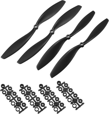 TOP-VIGOR 8pcs CW CCW RC Propellers 9047 9 x 4.7 Inch 2-Vane Fixed-Wing RC Vehicle Propellers Replacement for RC Airplane with Adapter Rings Nylon Red, 4CW+4CCW in Saudi Arabia