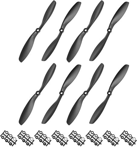 TOP-VIGOR 8pcs CW CCW RC Propellers 9047 9 x 4.7 Inch 2-Vane Fixed-Wing RC Vehicle Propellers Replacement for RC Airplane with Adapter Rings Nylon Red, 4CW+4CCW in Saudi Arabia