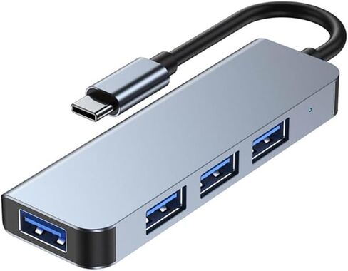 4 in 1 USB C Hub, Aluminum Type C Hub Multiport Adapter 4 in 1 USB C Docking Station with 1 USB 3.0 Port,3 USB 2.0 Ports USB Splitter for Laptops, MacBook, iPod Pro, Dell, HP Chromebook in Saudi Arabia