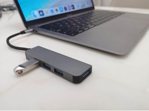 4 in 1 USB C Hub, Aluminum Type C Hub Multiport Adapter 4 in 1 USB C Docking Station with 1 USB 3.0 Port,3 USB 2.0 Ports USB Splitter for Laptops, MacBook, iPod Pro, Dell, HP Chromebook in Saudi Arabia