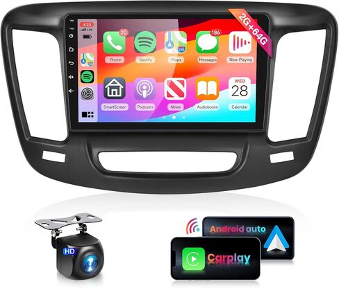 2G 64G for Chrysler 200 200C 200S 2015-2019 Car Radio Stereo Replacement with Wireless Carplay Android Auto 9inch 1080P Touchscreen with Bluetooth 28UIs RDS FM Radio Mirror Link AHD Backup Camera in Saudi Arabia