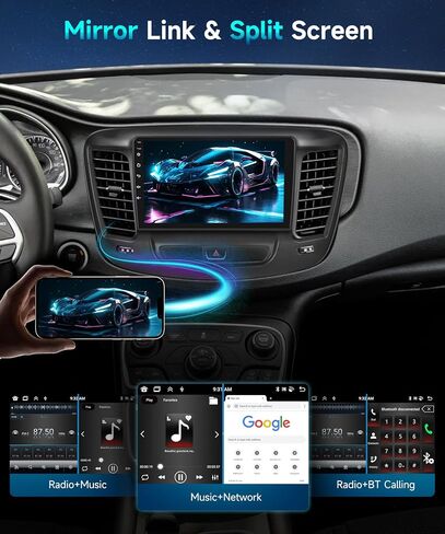 2G 64G for Chrysler 200 200C 200S 2015-2019 Car Radio Stereo Replacement with Wireless Carplay Android Auto 9inch 1080P Touchscreen with Bluetooth 28UIs RDS FM Radio Mirror Link AHD Backup Camera in Saudi Arabia