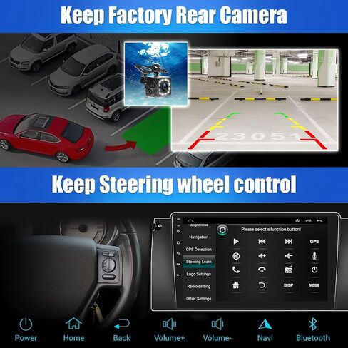 1+32GB Android Car Stereo for BMW X5 E39 M5 E38 E53 5 Series (1996-2003) 9 Inch HD Touch Screen Bluetooth Car Radio with GPS Navigation WiFi Backup Camera FM/RDS Audio Receivers Support Mirror Link in Saudi Arabia