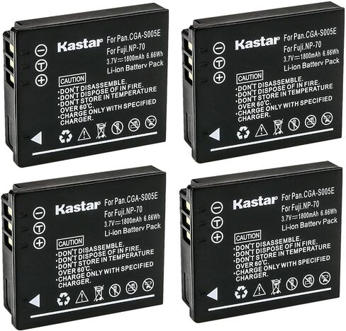 استبدال بطارية Kastar 3 عبوات FNP-70 لبطارية Fujifilm NP-70، شاحن Fujifilm BC-70، Fujifilm FinePix F20، FinePix F20 Zoom، FinePix F40fd، FinePix F45fd، FinePix F47fd Camera in Saudi Arabia
