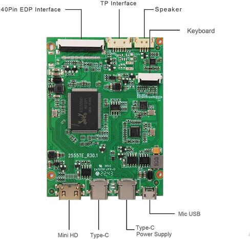 VSDISPLAY 9.7 بوصة IPS LCD شاشة 2048x1536 9.7 بوصة LP097QX1/LTL097QL01/HQ097QX1 مع لوحة تحكم LCD Mini HD-MI من النوع C VS-RTD2556HC-V2 in Saudi Arabia