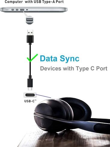 USB C Charger Charging Cable Cord for Sony WH-1000XM4 WH-1000XM5 WF-1000XM4 WH-1000XM3 WH-XB700 WI-C100 C200 310 WH-XB900N WI-XB400 WH-CH510 WH-H910N WH-H810 WF-SP900 SBH24 WF-C500 Headphones Earbuds in Saudi Arabia