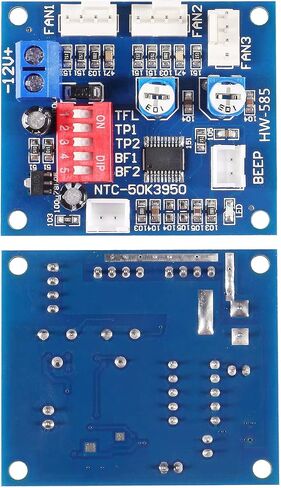 2 قطعة DC12V 4-Wire PWM PC مروحة التحكم في درجة الحرارة Manumotive وحدة تحكم سرعة المروحة وحدة المعالجة المركزية إنذار درجة الحرارة العالية مع الجرس مع NTC 3950 الثرمستور in Saudi Arabia