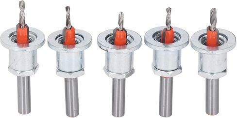 Gugxiom 5PCS Woodworking Drill Bit Set Seat Bit Set Adjustable, Chamfering Drill Bit Countersunk Drill Bit Drilling Drill, Adjustable Countersink Bit in Saudi Arabia