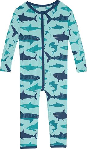 KicKee Print Convertible Sleeper, Long Sleeve Footless Bodysuit, One-Piece Ultra Soft Sleepwear (Seagrass Tacos - 3-6 Months) in Saudi Arabia
