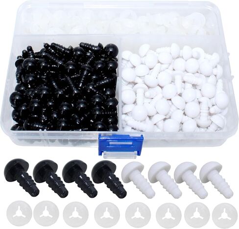 280Pcs Safety Eyes and Secure Washers - Thalinfayi 10mm Solid Plastic Safety Eyes Craft Eyes for Amigurumi Crochet, Animals Crafting Doll DIY Stuffies Working Supplies in Saudi Arabia