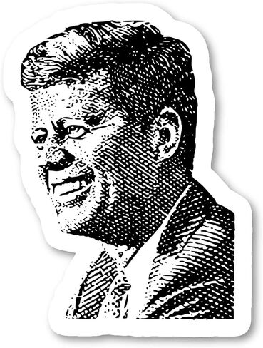 ملصقات JFK التاريخية - 3 عبوات - مجموعة من ملصقات الكمبيوتر المحمول الفينيل مقاس 2.5 و3 و4 بوصة - لأجهزة الكمبيوتر المحمول والهاتف وزجاجة المياه والسيارة والمزيد (3 عبوات) S82324-3Pack in Saudi Arabia