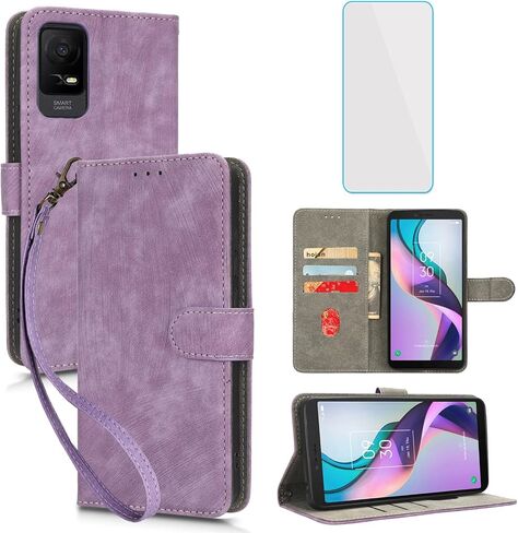 for TCL ION X/TCL ION V Wallet Case with Screen Protector [RFID Blocking] Leather Case Card Holder Cell Phone Cover for TCL IONX IONV T430W T430M -Blue in Kuwait