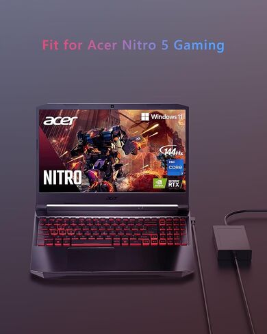 شاحن كمبيوتر محمول 135 واط لجهاز Acer Nitro 5 Gaming Lapyop AN515-51 AN515-41 AN515-53 AN515-52 AN515-43 AN517-51 N18C4 ADP-135K ADP-135KB T محول التيار المتردد سلك إمداد الطاقة in Kuwait
