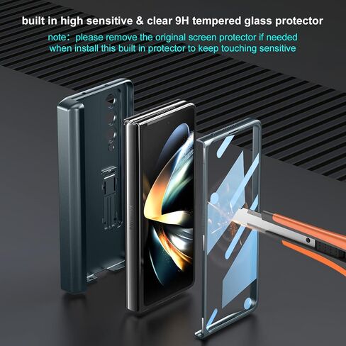 for Samsung Galaxy Z Fold 6 Case with New Slim S Pen (2024) Holder & Generic Stylus, Screen Protector, Hinge Protection & Camera Protection, Thin & Slim Stand Cover 5G 2024, Black in Saudi Arabia