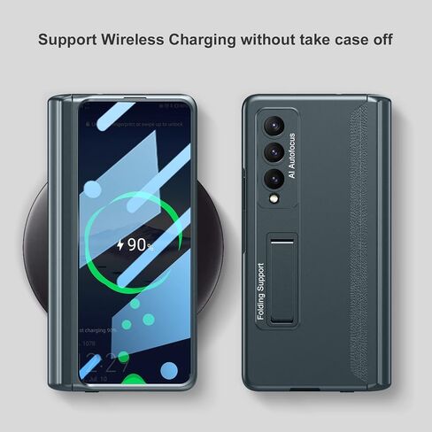 for Samsung Galaxy Z Fold 6 Case with New Slim S Pen (2024) Holder & Generic Stylus, Screen Protector, Hinge Protection & Camera Protection, Thin & Slim Stand Cover 5G 2024, Black in Saudi Arabia