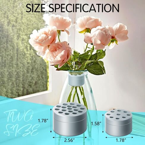 2pcs Spiral Ikebana Stem Holder, Spiral Stem Holder for Vases, Spiral Flower Stem Holder, 2024 Spiral Ikebana Stem Holder Ring, Spiral DIY Bouquet Twister Flower Arrangement Holder (2pcs Clear, S+L) in Saudi Arabia