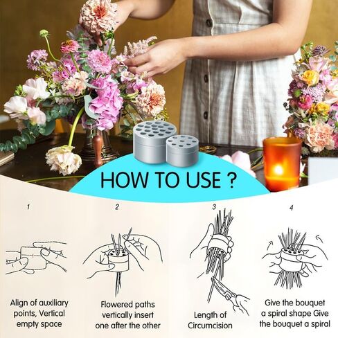 2pcs Spiral Ikebana Stem Holder, Spiral Stem Holder for Vases, Spiral Flower Stem Holder, 2024 Spiral Ikebana Stem Holder Ring, Spiral DIY Bouquet Twister Flower Arrangement Holder (2pcs Clear, S+L) in Saudi Arabia