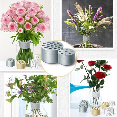 2pcs Spiral Ikebana Stem Holder, Spiral Stem Holder for Vases, Spiral Flower Stem Holder, 2024 Spiral Ikebana Stem Holder Ring, Spiral DIY Bouquet Twister Flower Arrangement Holder (2pcs Clear, S+L) in Saudi Arabia