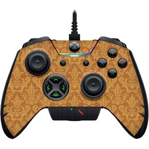 MightySkins Skin Compatible with Razer Wolverine Ultimate - Gold Damask | Protective, Durable, and Unique Vinyl Decal wrap Cover | Easy to Apply, Remove, and Change Styles | Made in The USA