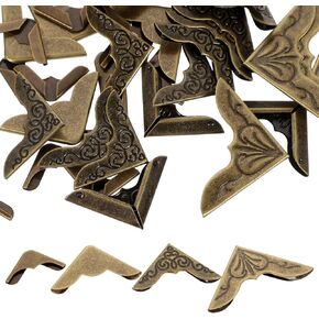 TEHAUX Book Foot Protector, 48pcs Protective Guards Retro Corner Cover Page Bookmark Furniture Safety Guard Book Corners Iron Metal Decorations in Saudi Arabia