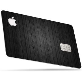 MightySkins Skin for Apple Card - Black Wood | Protective, Durable, and Unique Vinyl Decal Wrap Cover | Easy to Apply, Remove, and Change Styles | Made in The USA