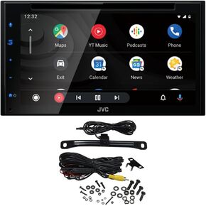 JVC KW-V66BT 6.8" Touchscreen Receiver Compatible with Apple CarPlay & Android Auto Bundled with Back Up Camera