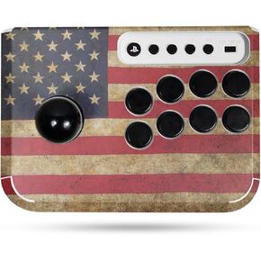 غلاف ألعاب متوافق مع Hori Fighting Stick Mini (PS5، PS4، PC) - علم عتيق - غطاء لاصق واقٍ من الفينيل 3M ممتاز - سهل الاستخدام | صُنع في الولايات المتحدة الأمريكية بواسطة MightySkins