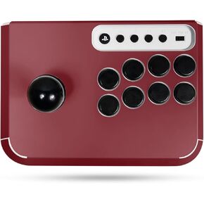 Gaming Skin Compatible with Hori Fighting Stick Mini (PS5, PS4, PC) - Solid Burgundy - Premium 3M Vinyl Protective Wrap Decal Cover - Easy to Apply | Crafted in The USA by MightySkins