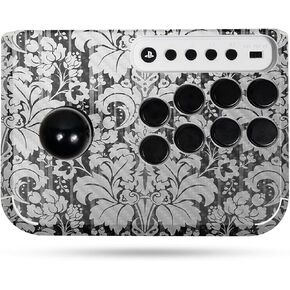 Carbon Fiber Gaming Skin Compatible with Hori Fighting Stick Mini (PS5, PS4, PC) - Floral Retro - Premium 3M Vinyl Protective Wrap Decal Cover - Easy to Apply | Crafted in The USA by MightySkins