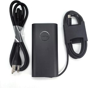 Dell Laptop Charger 90W Watt USB Type C GAN, Latitude 9330 9430 7430 5530 5531 7330 5431 5531 5330 7330 7530 AC Adapter, Black, LA90PM170