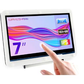 Waveshare 7inch HDMI LCD (C) Capacitive Touch Screen Display Supports Various Systems for All Ver. Raspberry pi 3 Model B/3 B+/2 B/B+/B/A Banana Pi with Bicolor Case