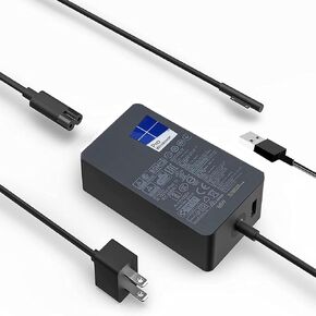 New 65W Ac Adapter Charger Fit forMicrosoft Surface Pro X Pro 7 Pro 6 Pro 5 Pro 4 Pro 3 Surface Laptop 1 2 3 Surface Go 1 2 Surface Book Laptop Power Supply … in Kuwait