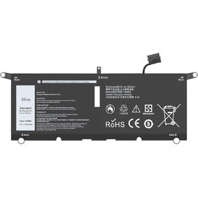 55Wh HK6N5 Laptop Battery Replacement for Dell XPS 13 9370 9380 2019 Inspiron 13 7390 7391 2-in-1 5390 5391 7490 0H754V H754V G8VCF DXGH8 G8VCF6C P113G001 P82G P82G001