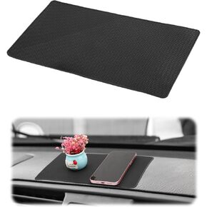 Non Slip Mat Car Dashboard Sticky Phone Grip Anti-Slide Gel Pad 10.6"x 5.9" Extra-Thick Dash Mat Multifunctional Fixate Rubber Pads for Radar Detector Mount Phone Holder Car Decorations